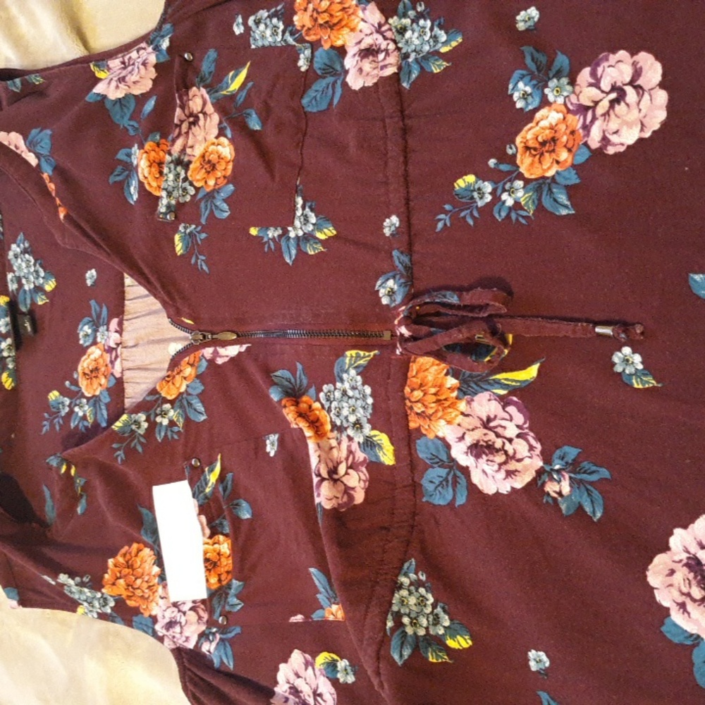 Torrid Burgundy Floral Dress - Picture 8 of 8